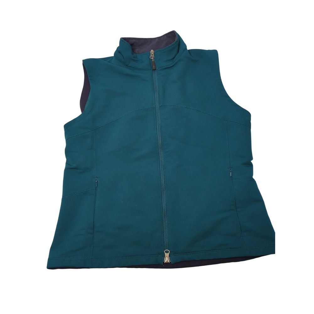 IBEX Climawool Vest Womens L Green Teal Full Zip Wool Blend Hiking layering